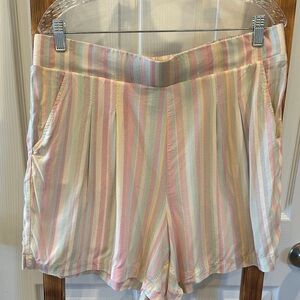 Torrid Pastel Striped High Waist Shorts